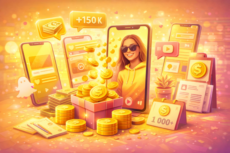 Illustration: making money on Snapchat