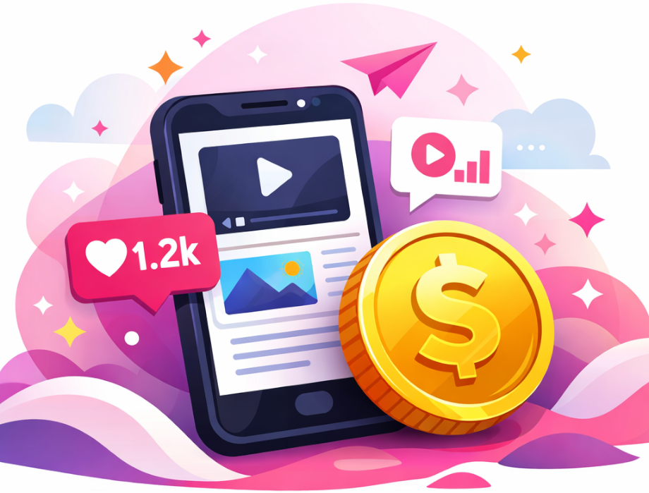 Illustration : gagner de l’argent avec les réseaux sociaux